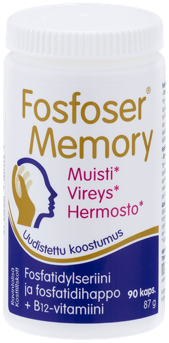 Fosfoser Memory 大豆磷脂酰丝氨酸 - 维生素B12胶囊 90 kaps