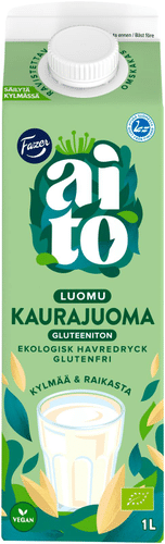 Fazer Aito 1升ESL无麸质有机燕麦饮品｜Fazer Aito 1l ESL Gluteeniton Kaurajuoma Luomu