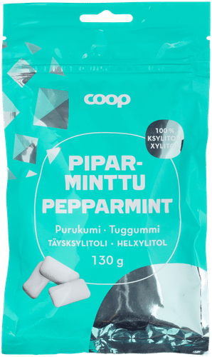 Coop 全木糖醇口香糖 薄荷 130 g｜Coop täysxylitolipurukumi piparminttu 130 g