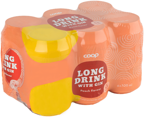 Coop 6 x Coop桃子5.5% 0.33L桃子味长饮