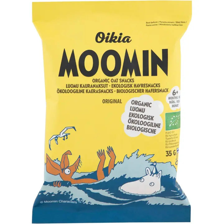 Oikia Moomin Luomukauranaksu original 35 g｜Oikia Moomin 有机燕麦原味 35 g