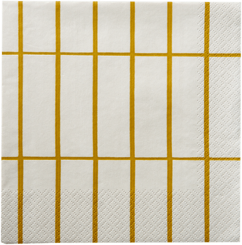 Marimekko 砖纹金米色餐巾 20张/24厘米