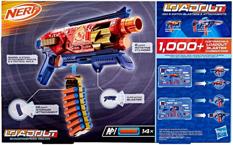 Hasbro Nerf Loadout玩具枪 Shadowspeed recon｜Nerf Loadout leikkipyssy Shadowspeed recon