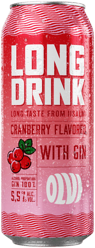 OLVI Long drink 蔓越莓 5.5% 0.5升罐