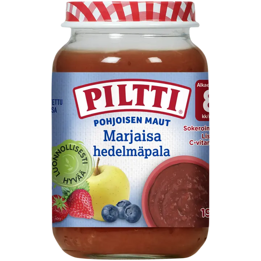PILTTI Pohjoisen maut 190g Marjaisa hedelmäpala 8kk｜Piltti 北方风味 190 克浆果水果棒 8 个月