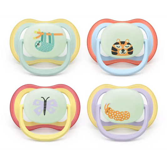 Avent Ultra Air Night tutti 0-6kk 2 kpl｜Avent Ultra Air Night 安抚奶嘴 0-6 个月 2 kpl