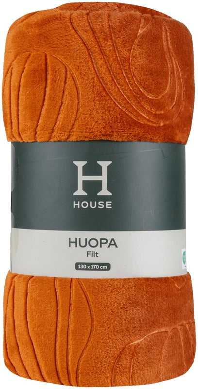 House 南瓜毛毯 130x170厘米 棕色