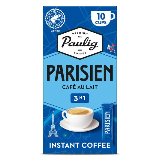 Paulig Parisien Café au lait 3in1 kahvijuomajauhe 10x16,5g｜Paulig Parisien Café au lait 三合一咖啡饮料粉 10x16,5g