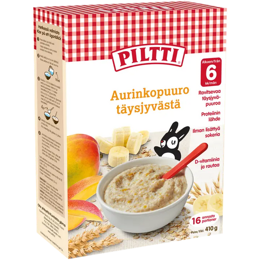 PILTTI 410g Aurinkopuuro täysjyvästä 6kk｜Piltti 410 克 Aurinkopuro 全谷物 6 个月