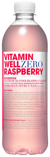 Vitamin Well 零覆盆子保健饮料 500ml｜Vitamin Well Zero Raspberry hyvinvointijuoma 500ml