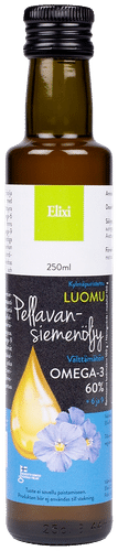 Elixi Luomu Pellavansiemenöljy 250ml