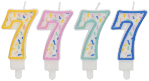 数字蜡烛7带圆点