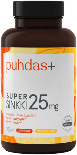 Puhdas+ Super锌25毫克 120 kaps