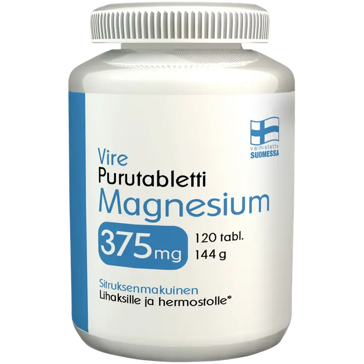 Vire Magnesiumvalmiste magnesium 375 mg purutabletti 120 tablettia / 144 g-Vire 镁制剂镁375毫克咀嚼片120片/ 144 g