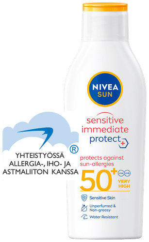 NIVEA Sun 200毫升敏感肌即时防护防晒乳SPF50+