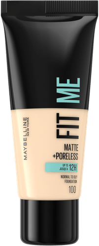 Maybelline 纽约Fit Me哑光无瑕粉底液 100 Warm Ivory 30ml