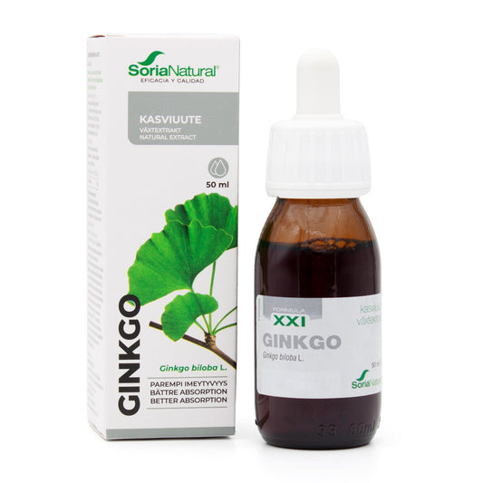 Soria Natural 银杏叶提取物 50 ml｜Soria Natural Ginkgo Neidonhiuspuu-uute 50 ml