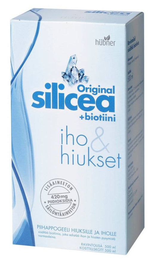 Hubner Original Silicea + 生物素 硅酸凝胶 - 皮肤与头发 500 ml｜Hubner Original Silicea + Biotiini piihappogeeli - Iho & Hiukset 500 ml