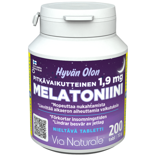 好感觉长效褪黑素1.9毫克200片｜Hyvän Olon Pitkävaikutteinen Melatoniini 1,9 mg 200 tabl.