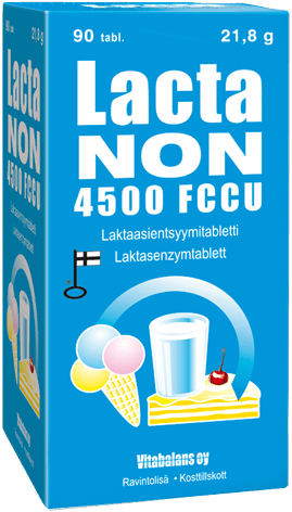 拉克塔农 4500 FCCU - 乳糖酶片 90片｜Lactanon 4500 FCCU - Laktaasientsyymitabletti 90 tabl.