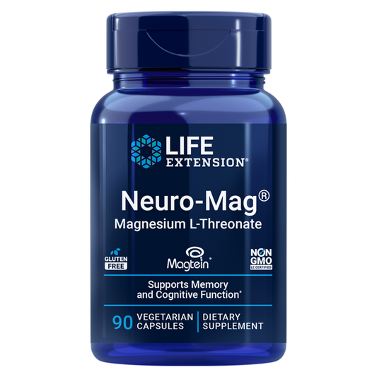 Life Extension Neuro-Mag 镁 L-苏糖酸 90 粒｜Life Extension Neuro-Mag Magnesium L-Treonaatti 90 kaps.