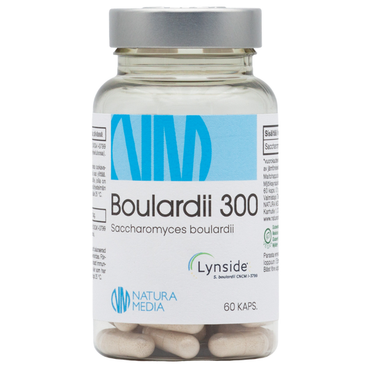 布拉氏酵母菌300毫克 60粒｜Natura Media Boulardii 300 mg 60 kaps.