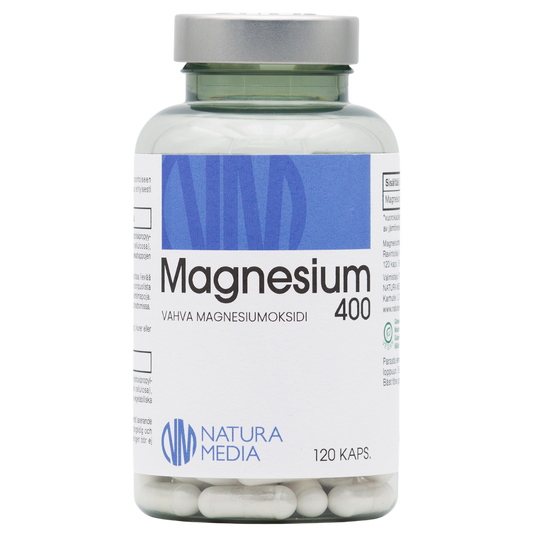 Natura Media 镁400毫克 120粒｜Natura Media Magnesium 400 mg 120 kaps.