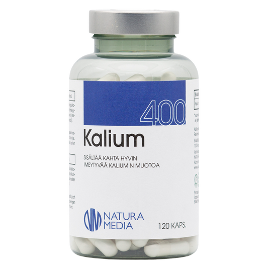 Natura Media 钾400毫克 120粒｜Natura Media Kalium 400 mg 120 kaps.