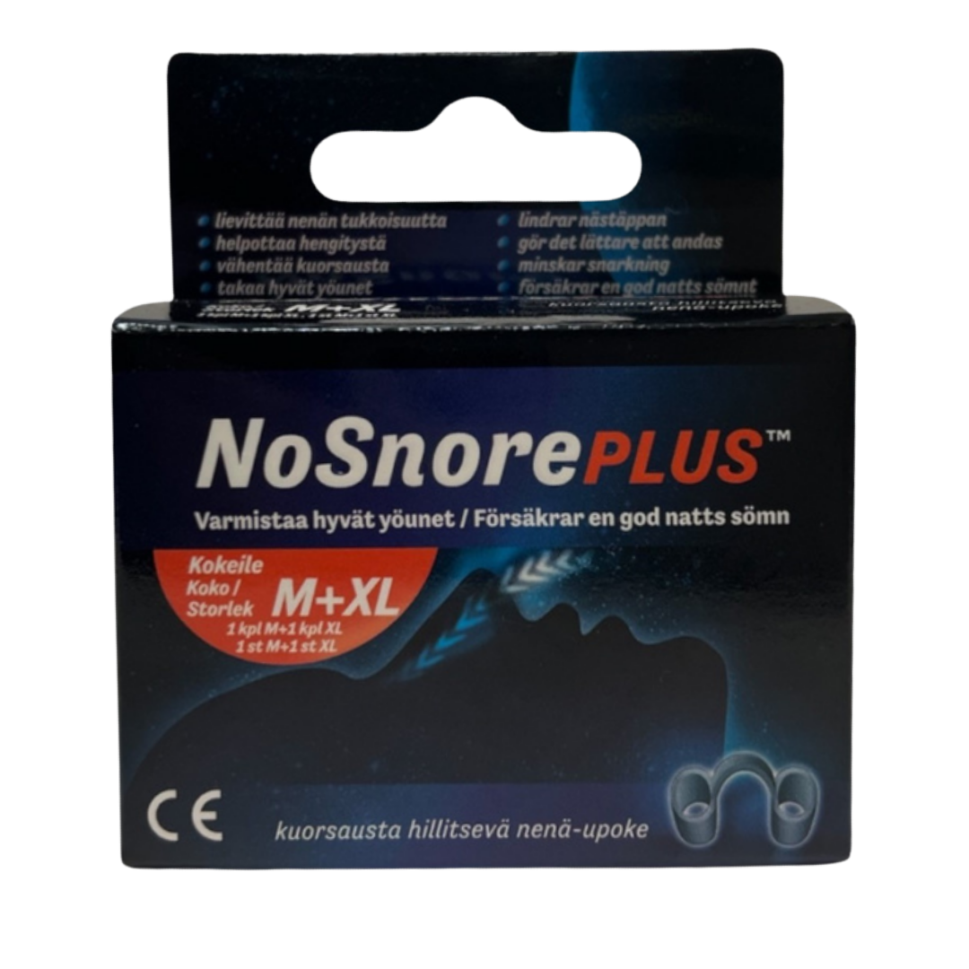 NoSnore PLUS 试用装 - 止鼾鼻塞 XL号 x 1 + M号 x 1｜NoSnore PLUS Kokeilupakkaus - Kuorsausta hillitsevä nenä-upoke Koko XL x 1 + M x 1