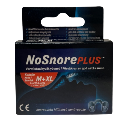 NoSnore PLUS 试用装 - 止鼾鼻塞 XL号 x 1 + M号 x 1｜NoSnore PLUS Kokeilupakkaus - Kuorsausta hillitsevä nenä-upoke Koko XL x 1 + M x 1
