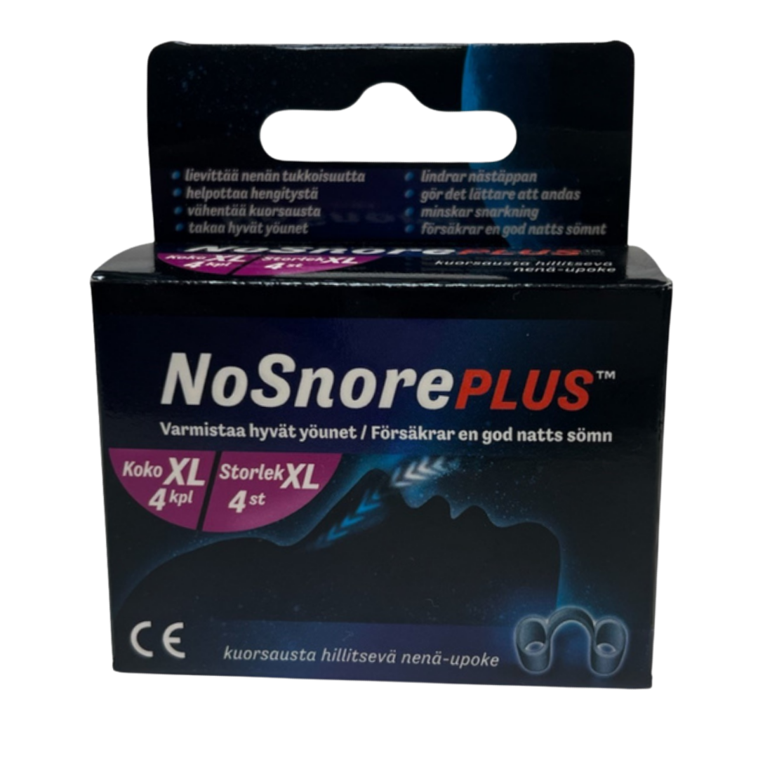 NoSnore PLUS XL - 止鼾鼻塞 XL号 x 4｜NoSnore PLUS XL - Kuorsausta hillitsevä nenä-upoke Koko XL x 4