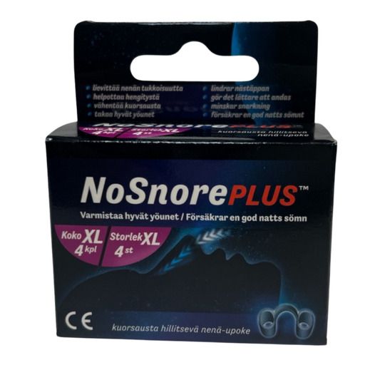 NoSnore PLUS XL - 止鼾鼻塞 XL号 x 4｜NoSnore PLUS XL - Kuorsausta hillitsevä nenä-upoke Koko XL x 4