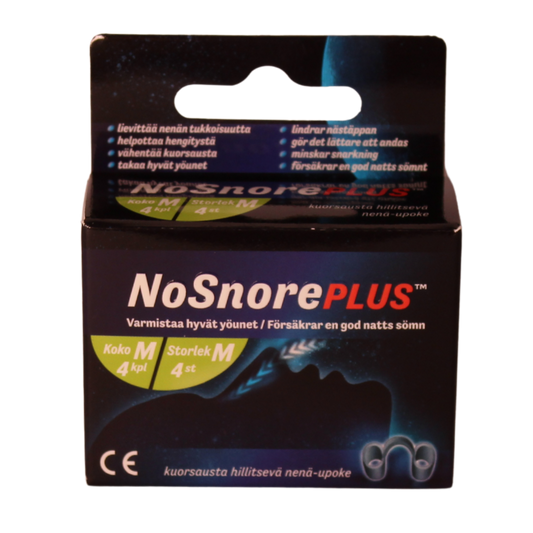 NoSnore PLUS M - 止鼾鼻塞 M号 x 4｜NoSnore PLUS M - Kuorsausta hillitsevä nenä-upoke Koko M x 4