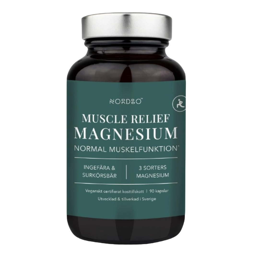 Nordbo 肌肉舒缓镁 90粒｜Nordbo Muscle Relief Magnesium 90 kaps.
