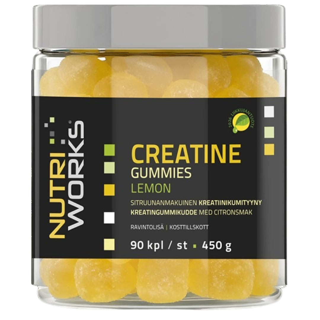肌酸软糖柠檬味 90 kpl｜Nutri Works Creatine Gummies Lemon 90 kpl