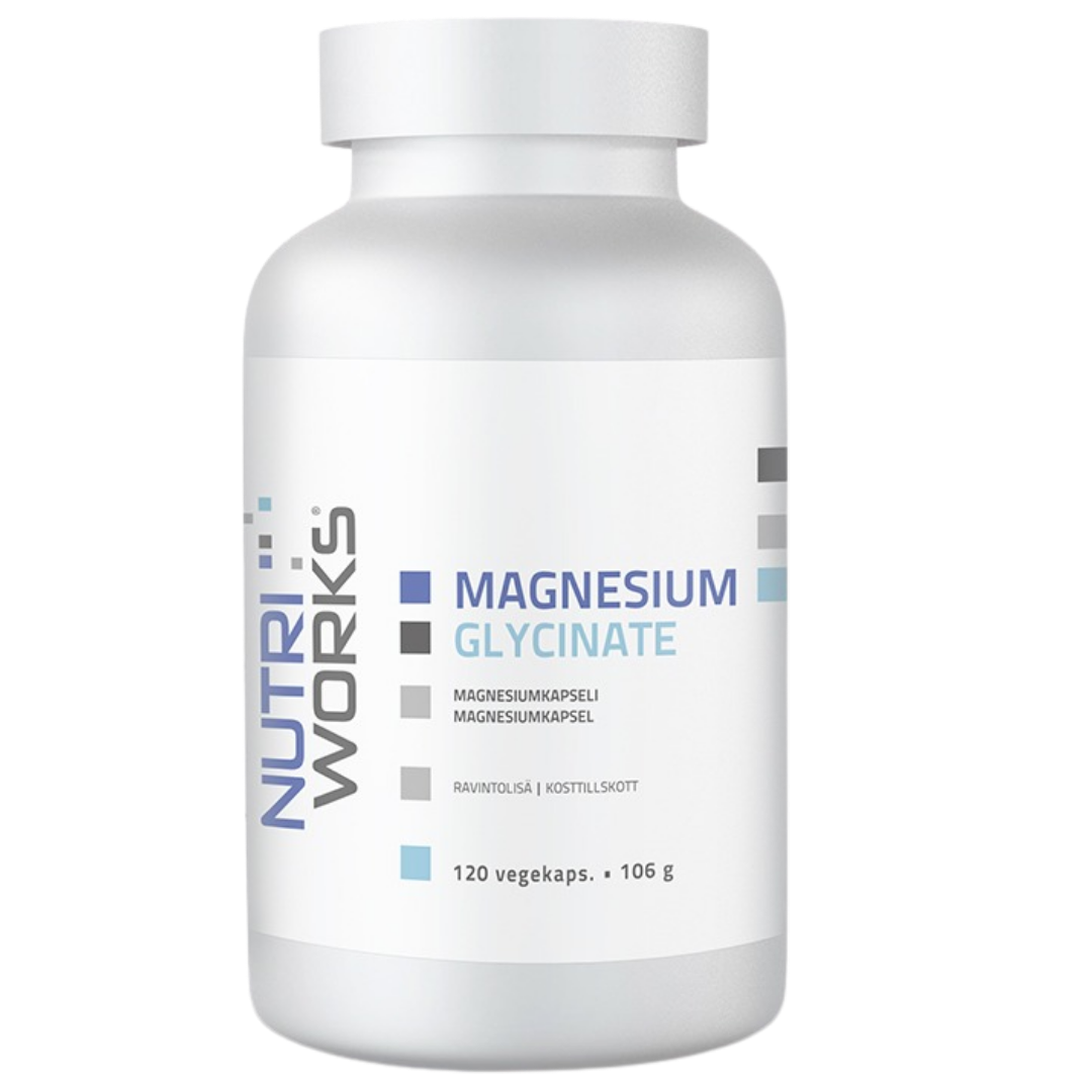 Nutri Works 甘氨酸镁 120粒｜Nutri Works Magnesium Glycinate 120 kaps.
