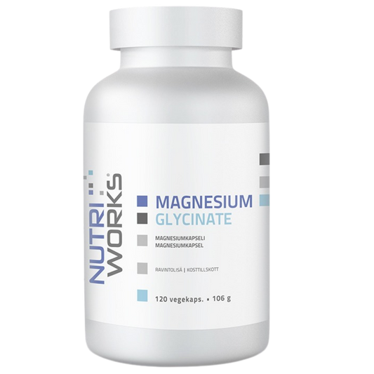 Nutri Works 甘氨酸镁 120粒｜Nutri Works Magnesium Glycinate 120 kaps.