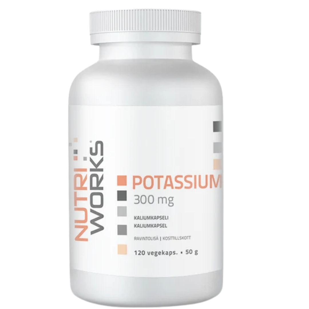 Nutri Works 钾 300毫克 - 钾胶囊 120粒