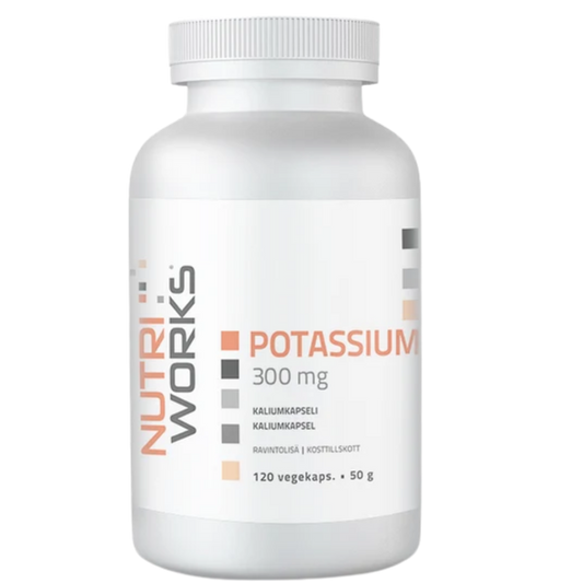 Nutri Works 钾 300毫克 - 钾胶囊 120粒