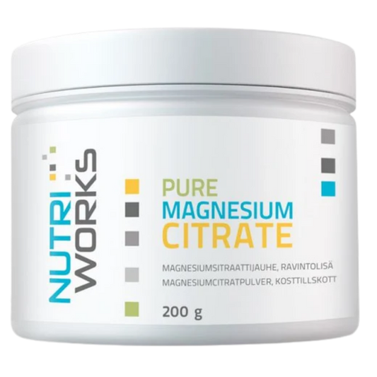 Nutri Works 纯柠檬酸镁 - 柠檬酸镁粉末 200 g