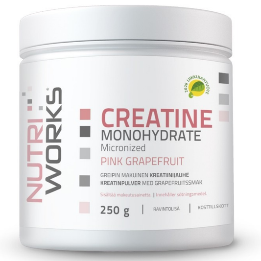 Nutri Works 一水肌酸粉 - 葡萄柚 250 g｜Nutri Works Creatine Monohydrate - Kreatiinijauhe Greippi 250 g