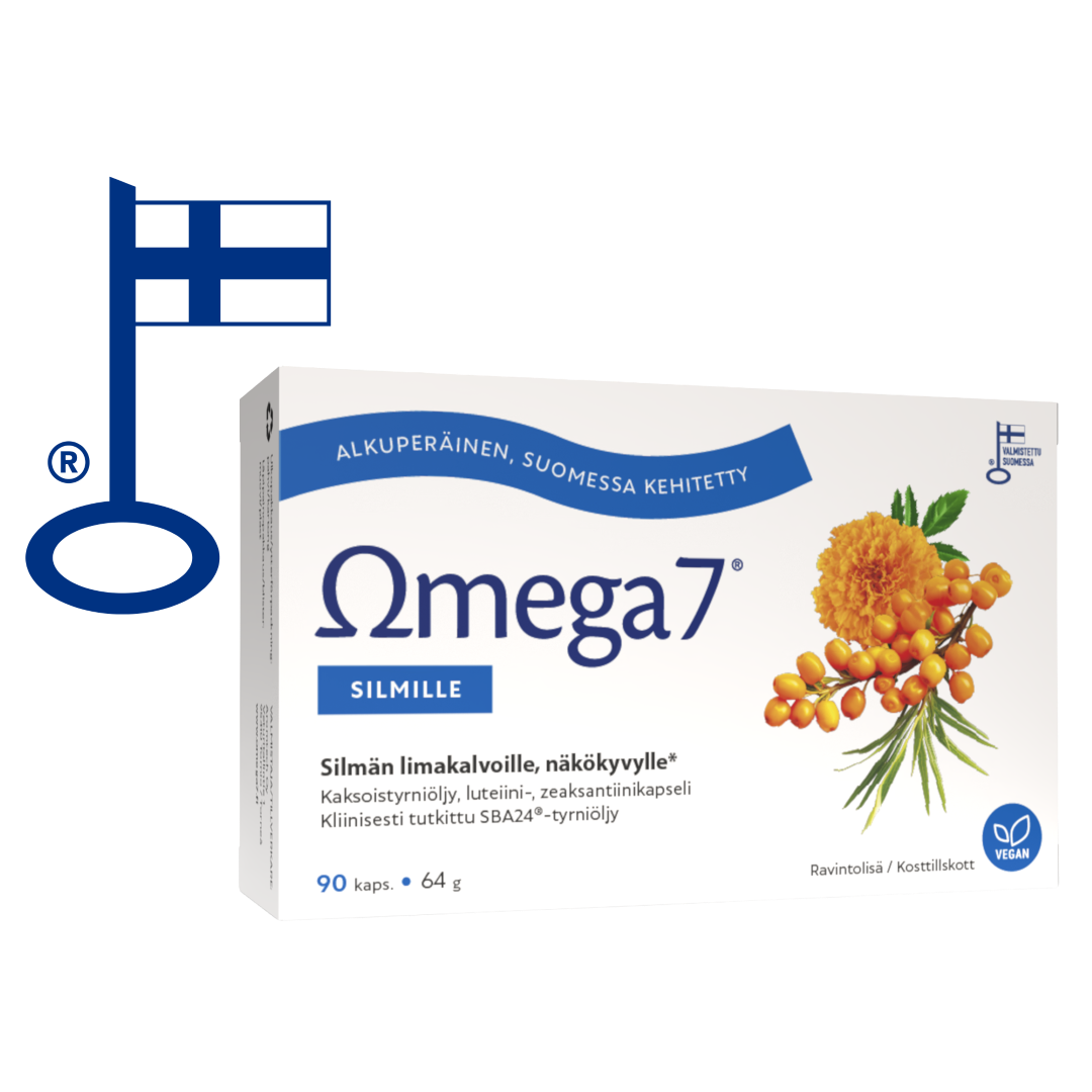 Omega7 SBA24® + 叶黄素 眼部用 90粒 - 制造商：Aromtech｜Omega7 SBA24® + Luteiini Silmille 90 kaps. - Valmistaja: Aromtech