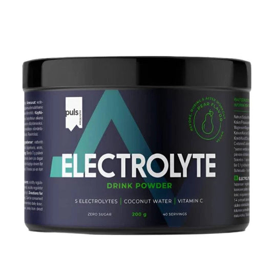 Puls Nutrition 电解质 - 梨味电解质粉 200 g｜Puls Nutrition Electrolyte - Elektrolyyttijauhe Päärynä 200 g