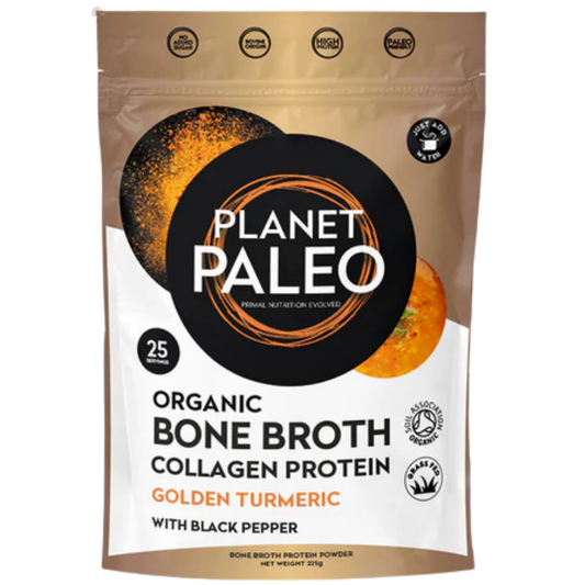 黄金姜黄骨汤粉 225 g｜Planet Paleo Luuliemijauhe - Golden Turmeric 225 g