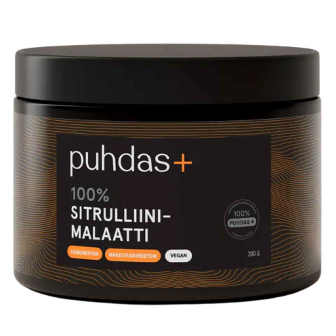 Puhdas+ 100% 柠檬酸苹果酸 200 g｜Puhdas+ 100 % Sitrulliinimalaatti 200 g