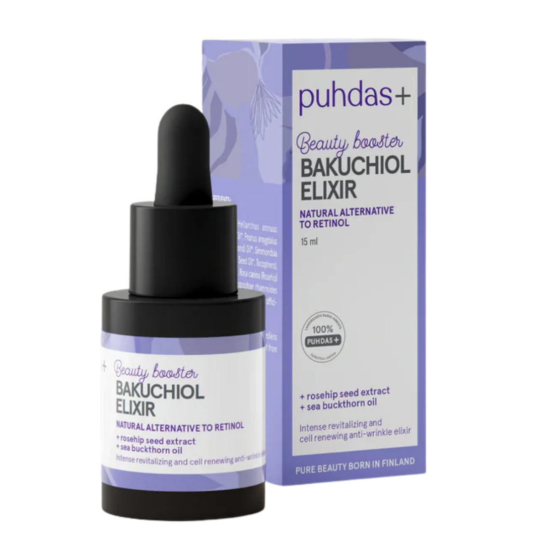 Puhdas+ Bakuchiol美容提升精华 - 精华液 15 ml｜Puhdas+ Bakuchiol Beauty Booster Elixir - Seerumi 15 ml