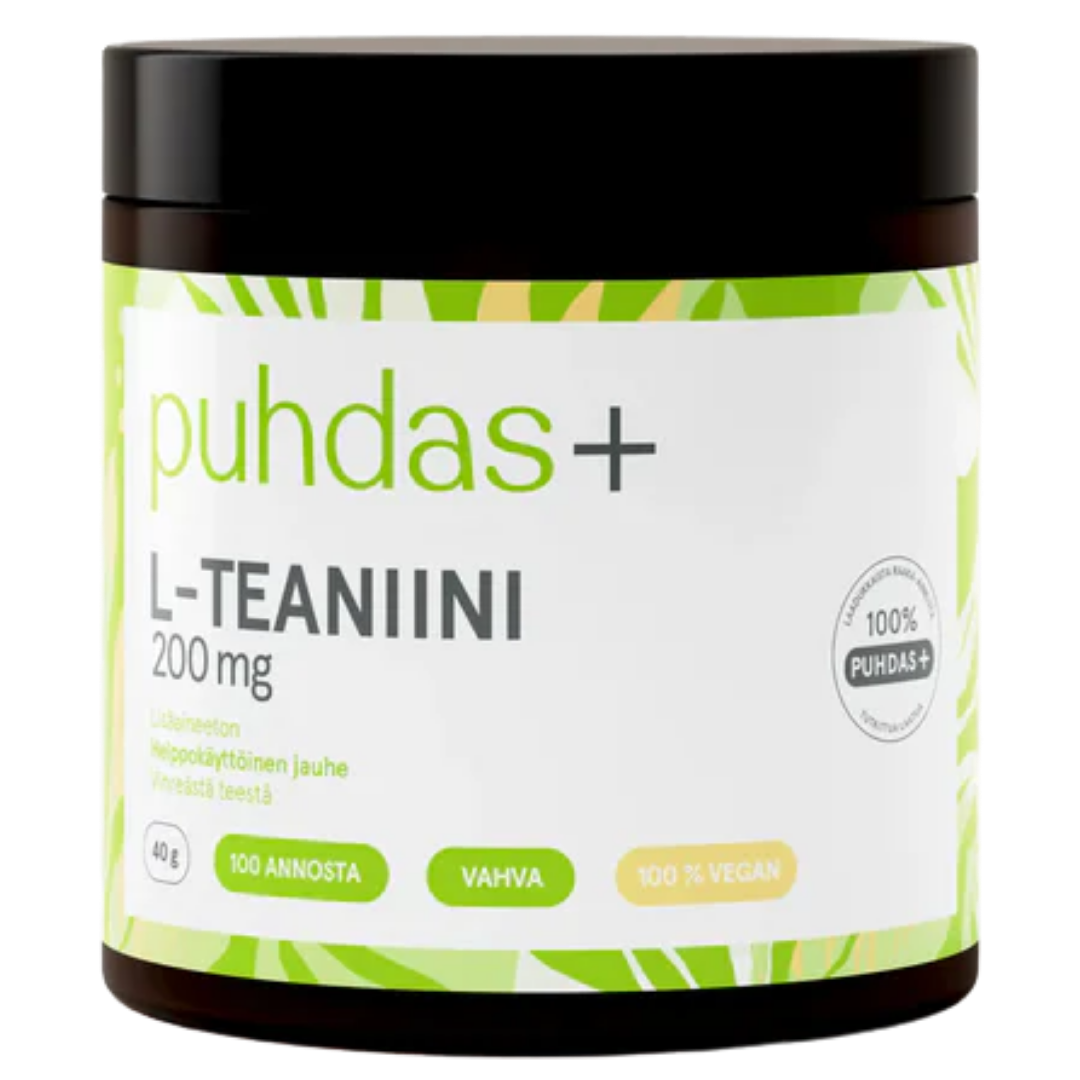 Puhdas+ L-茶氨酸 200毫克 40 g｜Puhdas+ L-Teaniini 200 mg 40 g