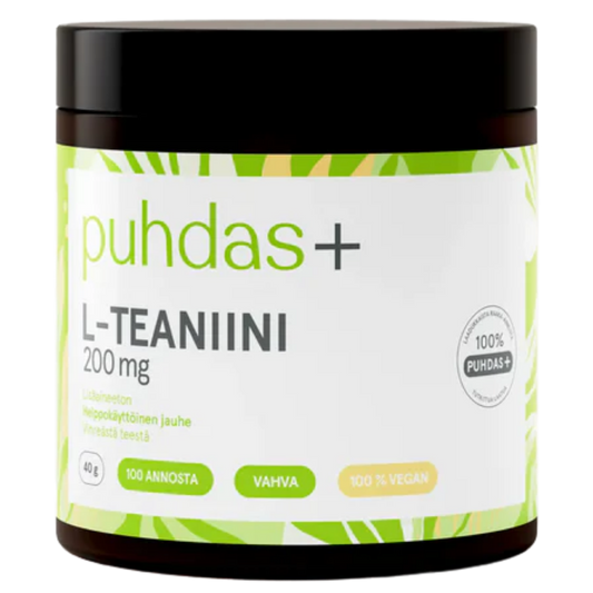 Puhdas+ L-茶氨酸 200毫克 40 g｜Puhdas+ L-Teaniini 200 mg 40 g