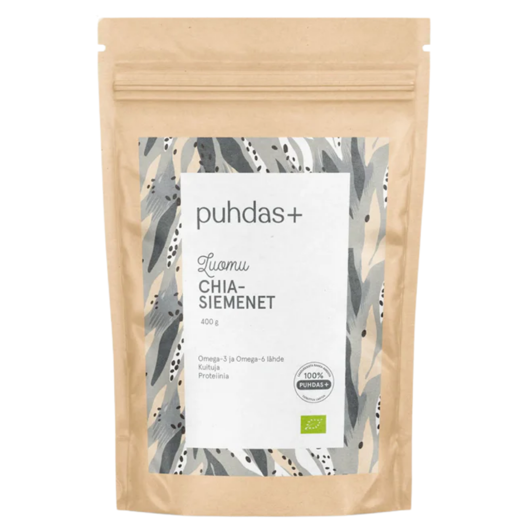 Puhdas+ 有机奇亚籽 400 g｜Puhdas+ Luomu Chia-siemenet 400 g