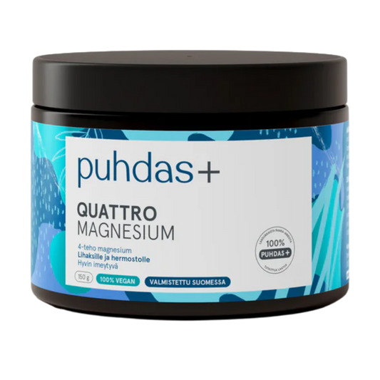 Puhdas+ Quattro Magnesium - 镁粉 150 g｜Puhdas+ Quattro Magnesium - Magnesiumjauhe 150 g